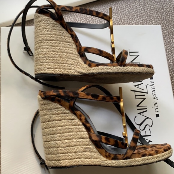 YSL MADGE WEDGE SANDAL SIZE 36 EXCELLENT CONDITION - Picture 4 of 8